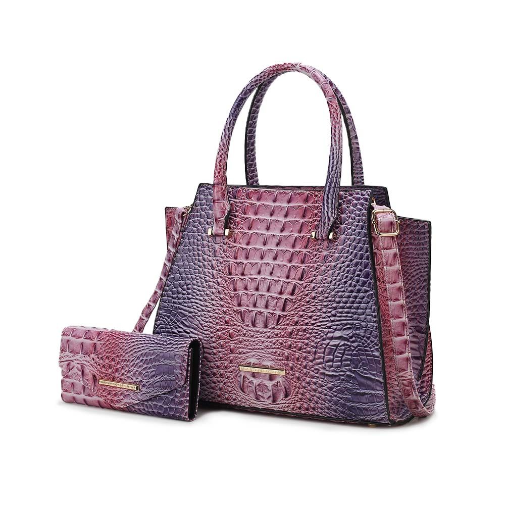 MKF Collectin Miriam Croc-Embossed Tote Bag Elegant Vegan Leather Structured by Mia K.