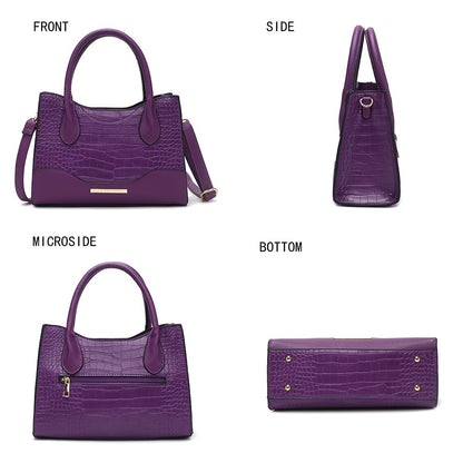 MKF Collection Gili Crocodile Embossed Vegan Leather Women Tote Bag by Mia K