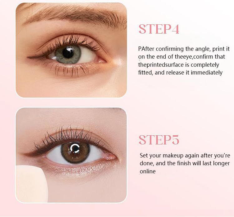 Winged Eyeliner Stamp Pen Dual Head Rotating Design, Quick-Dry, Long-Lasting, Smudge-Proof for Easy Cat Eye (1