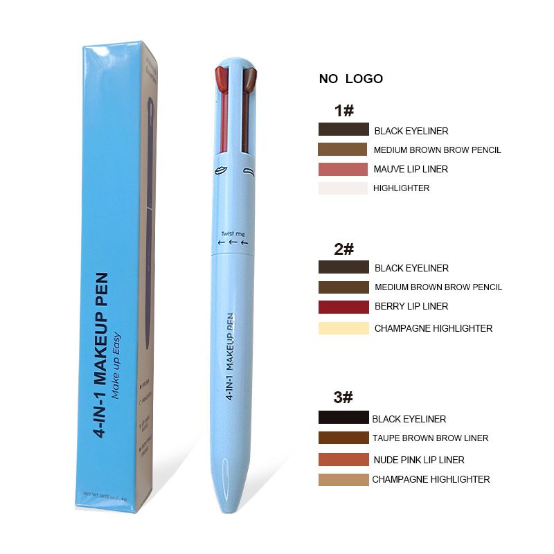 4 Color Lip Liner Highlighter Eyeliner And Eyebrow Pencil 4in1 makeup pen