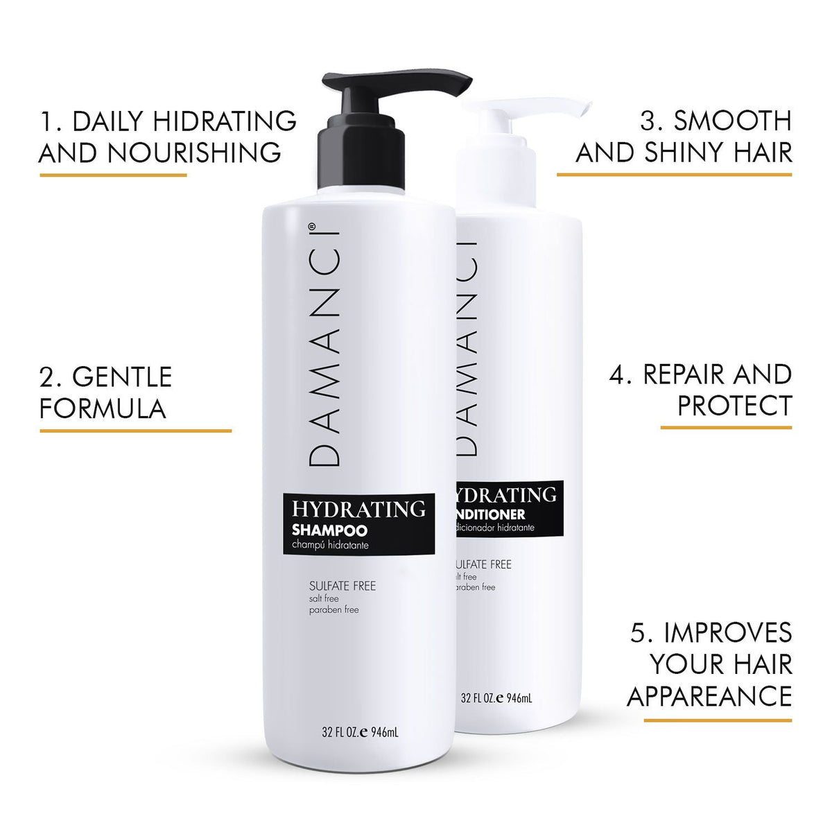 DAMANCI Hydrating Shampoo &amp; Conditioner Duo