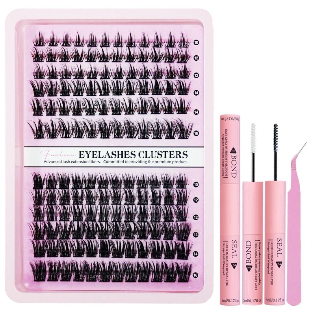 2026 Hot Selling Recommendation: Segmented Self-grafting False Eyelash Extension Set (Includes Glue + Tweezers) - Natural and Realistic Fairy-like Eyelashes