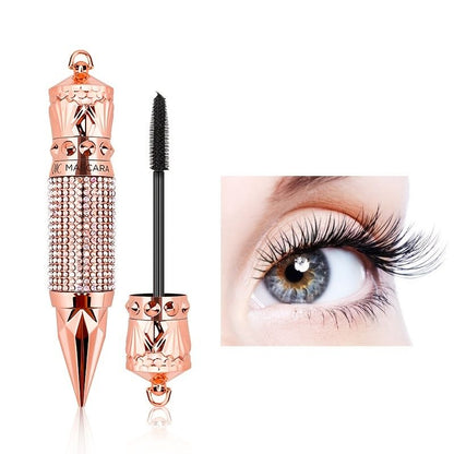 Scepter Mascara: Waterproof, Smudge-Proof, and Natural Thick Curling with a Rhinestone Decorative Shell - Elongate Your Eyelashes Instantly!