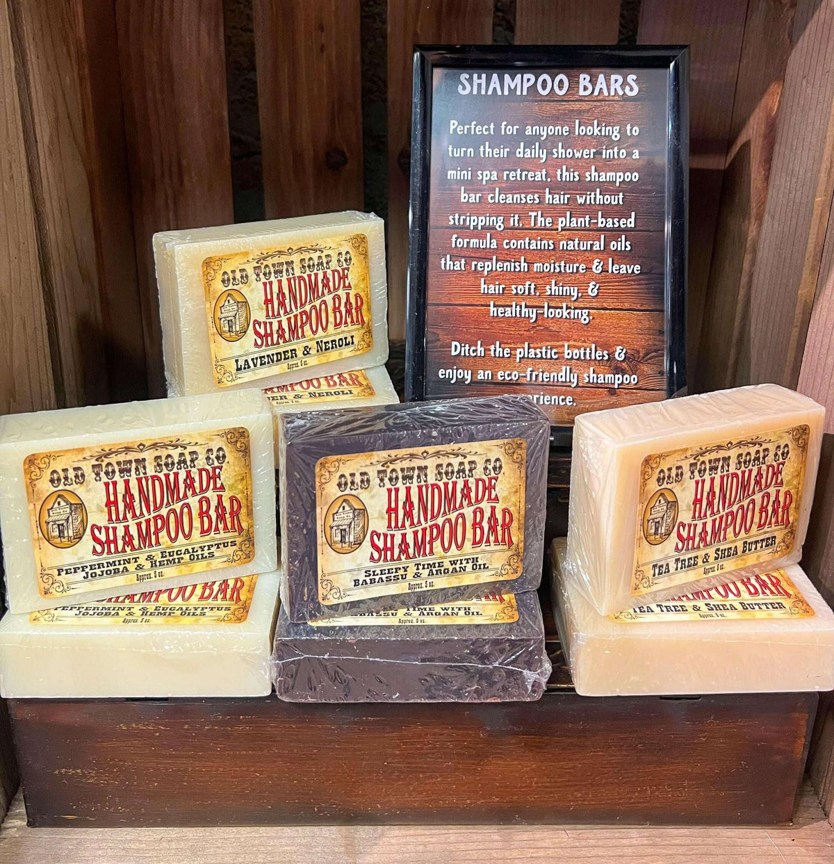 Peppermint Eucalyptus Jojoba &amp; Hemp Seed Oil Shampoo Bar