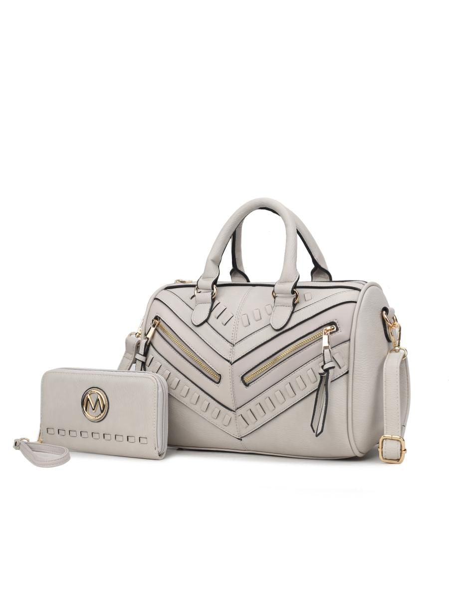 MKF Collection Lara Vegan Leather Women Satchel with wallet by Mia k