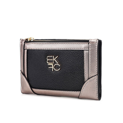 MKF Collection Sonnet Bi-Fold Wallet with Zip Coin Pocket for Women by Mia K