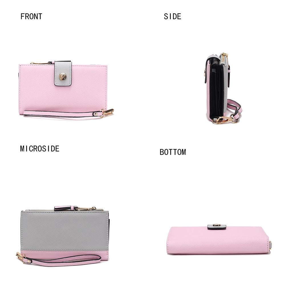 MKF Collection Solene Vegan Leather Women Wristlet Wallet by Mia K