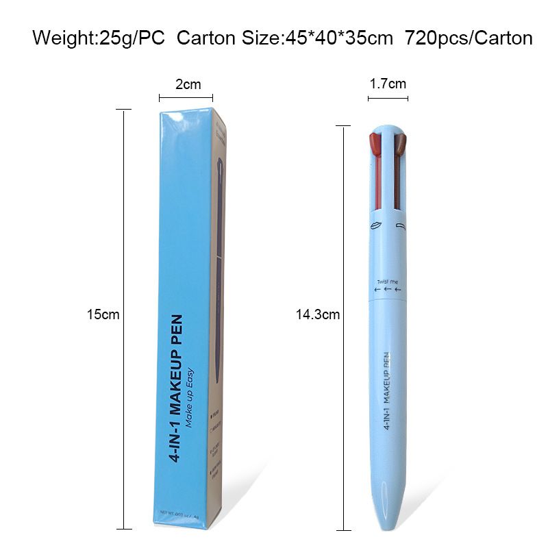 4 Color Lip Liner Highlighter Eyeliner And Eyebrow Pencil 4in1 makeup pen