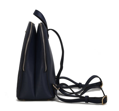 MKF Collection Sloane Vegan Leather Multi-Compartment Backpack by Mia K.