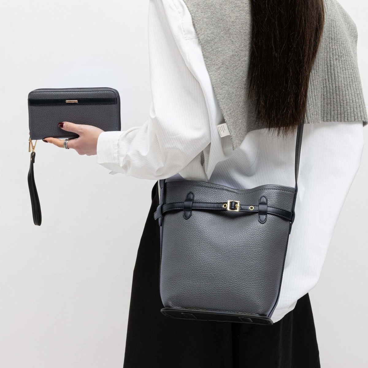 MKF Collection Odette 2-Piece Bucket Bag &amp; Wallet by Mia K