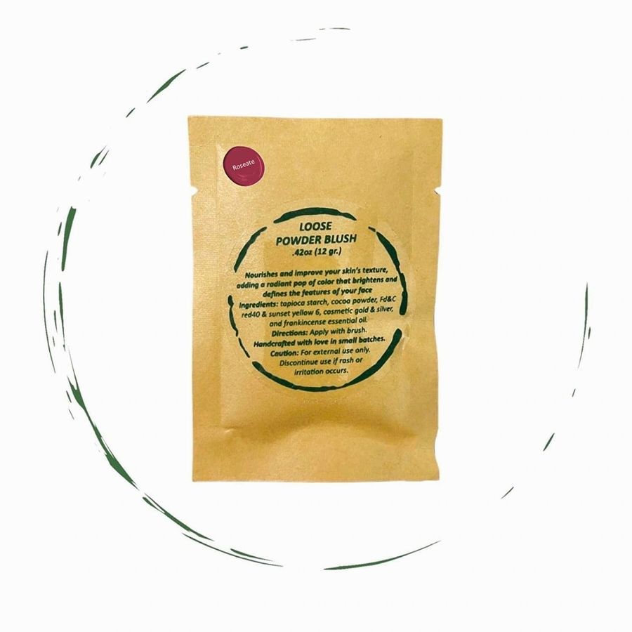 BeNat All-Natural Blush Loose Powder | Reusable Bamboo Container with Refills | Vegan &amp; Lightweight Face Makeup
