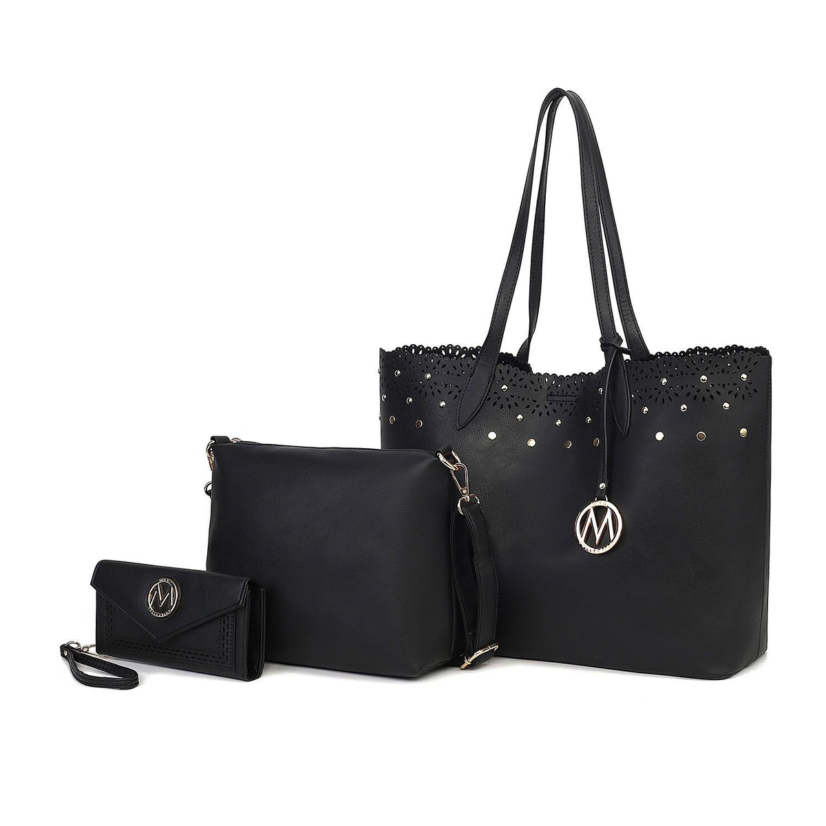 MKF Collection Mariahna 3 PCS Shopper Tote, Cross and Wallet Handbag by Mia K
