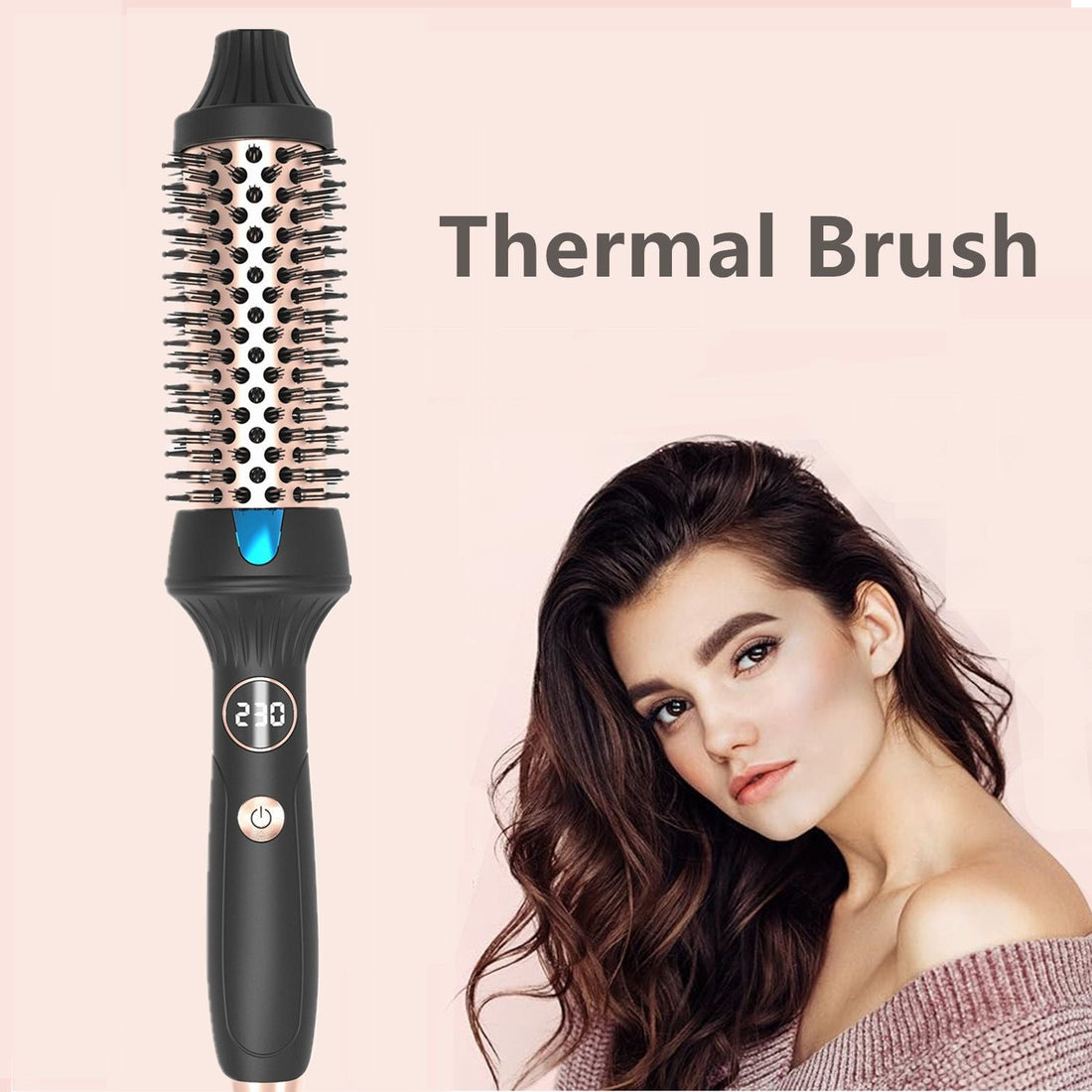 Thermal Brush Ceramic Hair Curler Comb 3 in 1 Thermal Curling Wand Double PTC Curling Brush Travel Hair Curler Combs Anti Scalding Curling Iron Ionic Hair Curler Straightener
