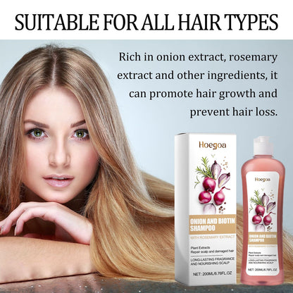Hoegoa Shampoo Scalp Cleansing Care Fluffy Strong Hair Moisturizing Soft Light Smooth Hair Shampoo