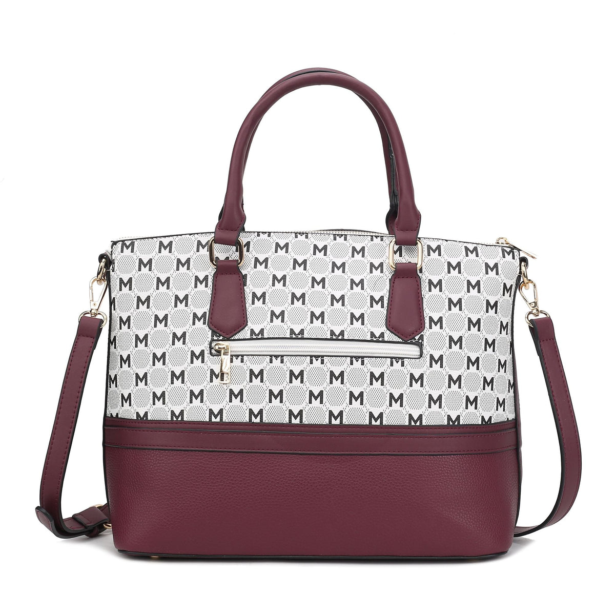 MKF Collection Saylor Circular Print Women Tote Bag &amp; Wristlet Wallet by Mia k