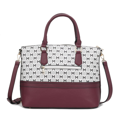 MKF Collection Saylor Circular Print Women Tote Bag &amp; Wristlet Wallet by Mia k