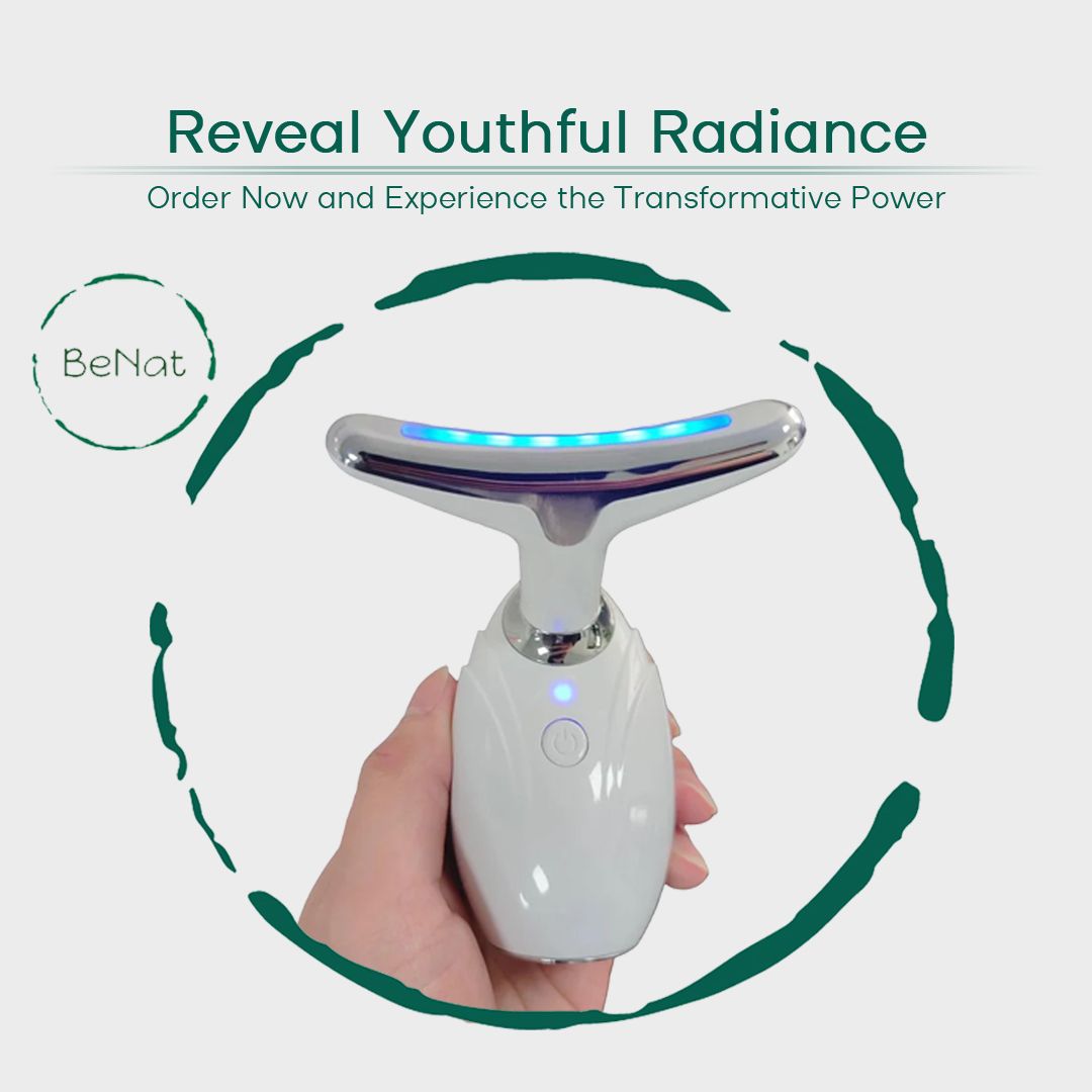Neck &amp; Face Lifting LED Therapy Device - Anti-Aging Wrinkle Remover &amp; Double Chin Reducer Massager