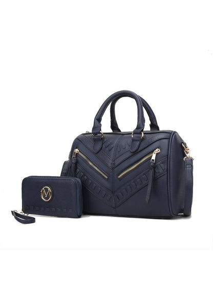 MKF Collection Lara Vegan Leather Women Satchel with wallet by Mia k