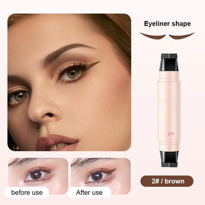 Winged Eyeliner Stamp Pen Dual Head Rotating Design, Quick-Dry, Long-Lasting, Smudge-Proof for Easy Cat Eye (1