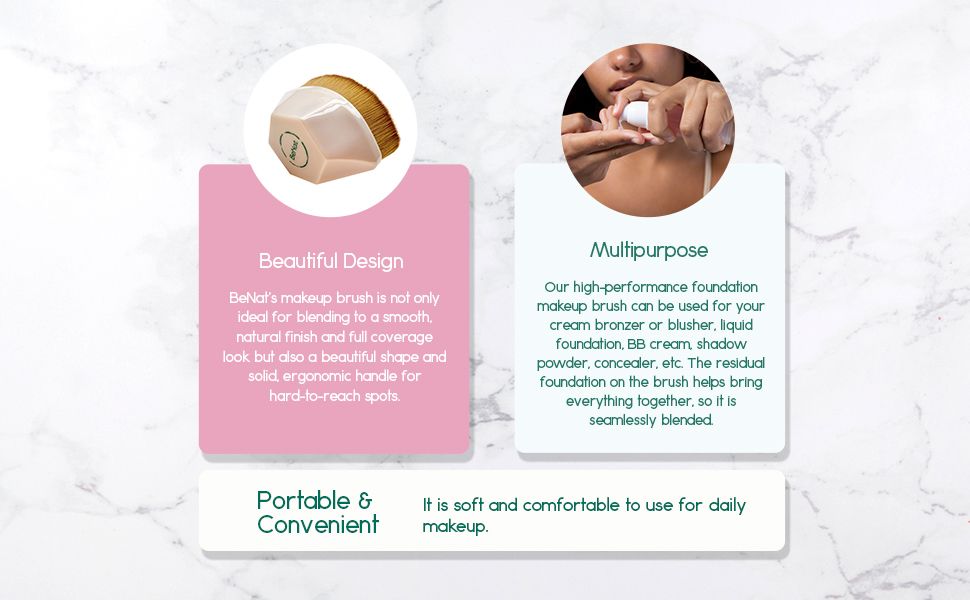 Premium Foundation Makeup Brush – Dense Synthetic Bristles for Flawless Liquid, Cream, &amp; Powder Blending – Ergonomic Liquid Foundation, Face Concealer, &amp; BB Cream Cosmetic Face Blender Brush