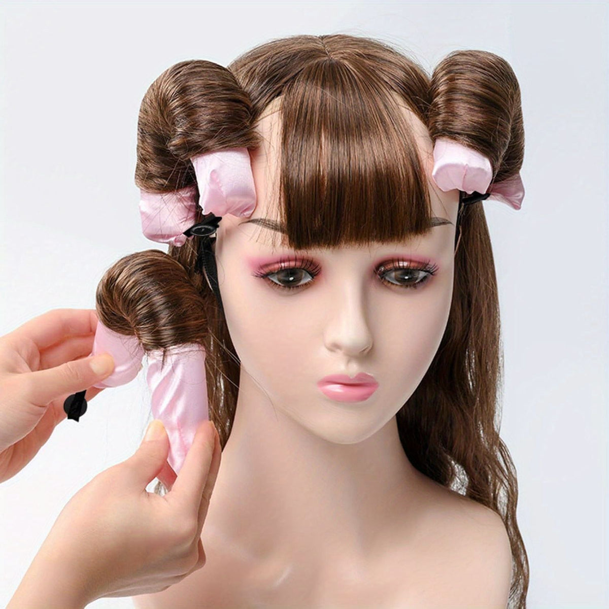 12PCS Lazy Hair Curler Set with Button Foam Rollers Big Wavy Curling Tube Foam Hair Curling Tool