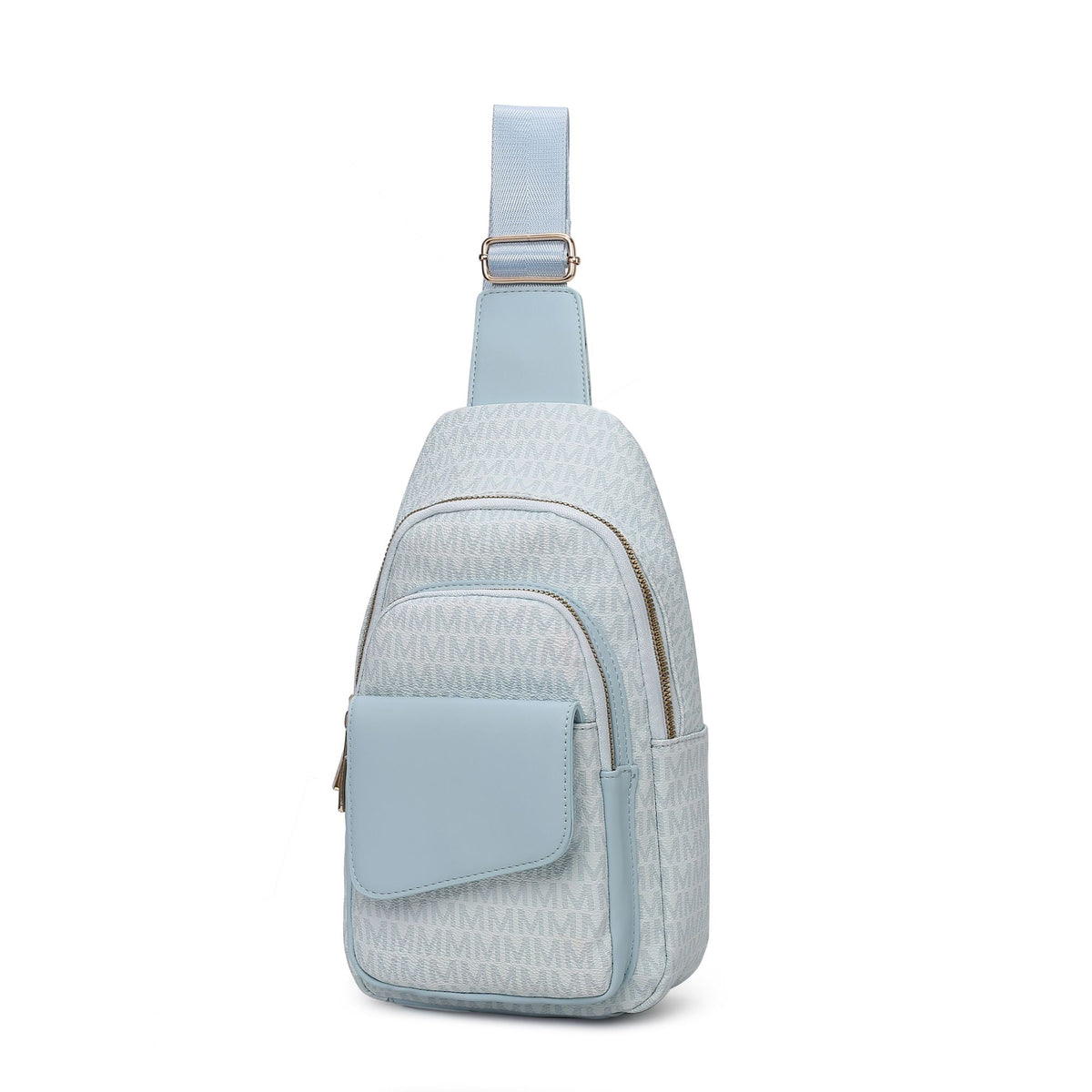 MKF Collection Kace M Logo Printed Vegan Leather Women Sling Bag by Mia k