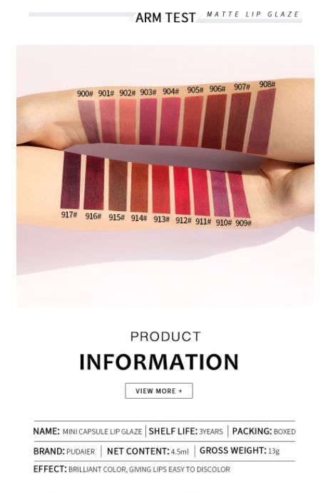 PUDAIER® Mini Capsule Matte Liquid Lipstick - Color 