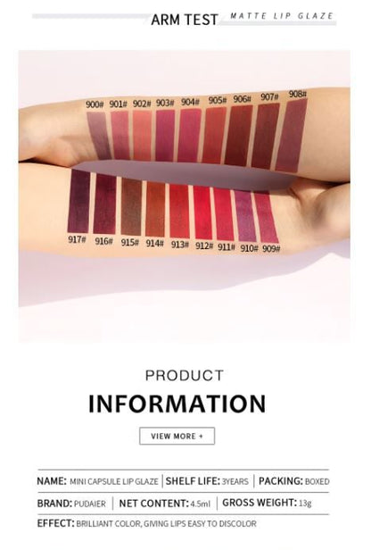 PUDAIER® Mini Capsule Matte Liquid Lipstick - Color 