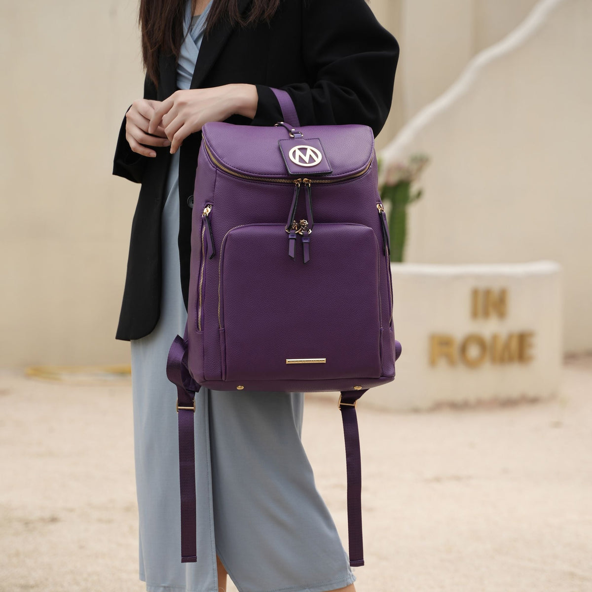 MKF Collection Angela Large Backpack Bag by Mia K