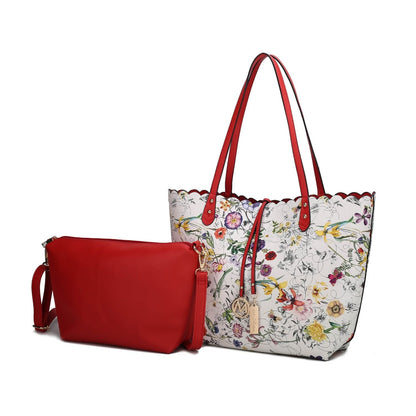 MKF Collection Danielle Reversible Shopper Tote Bag Crossbody Pouch by Mia K