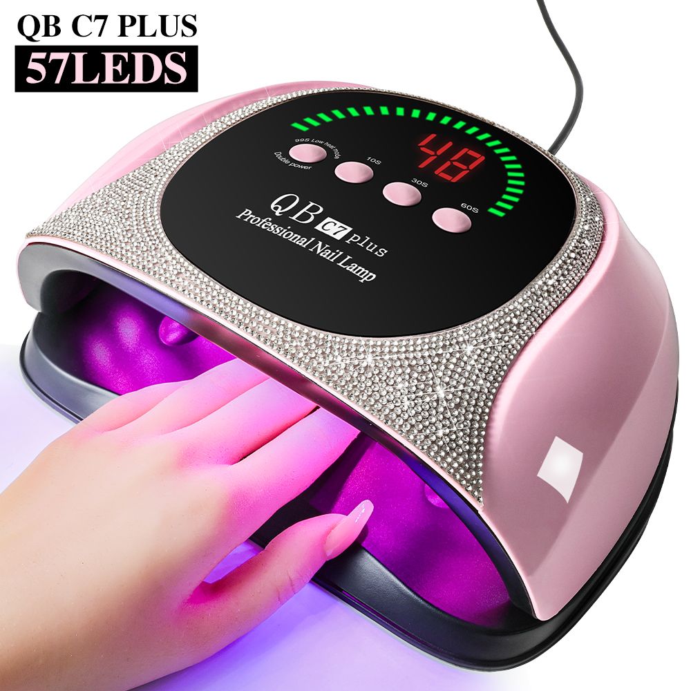 Professional UV LED Nail Lamp, LIMEGIRL Nail Dryer for Gel Polish, 4 Timers UV Nail Lamp Professional Nail Light,57Pcs Lamp Beads and Automatic Sensor