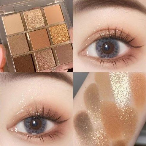 9 colors Shiny Eyeshadow Palette Matte Butter and Orange Brown Plate Earth-toned shimmering pearlescent  2025 new