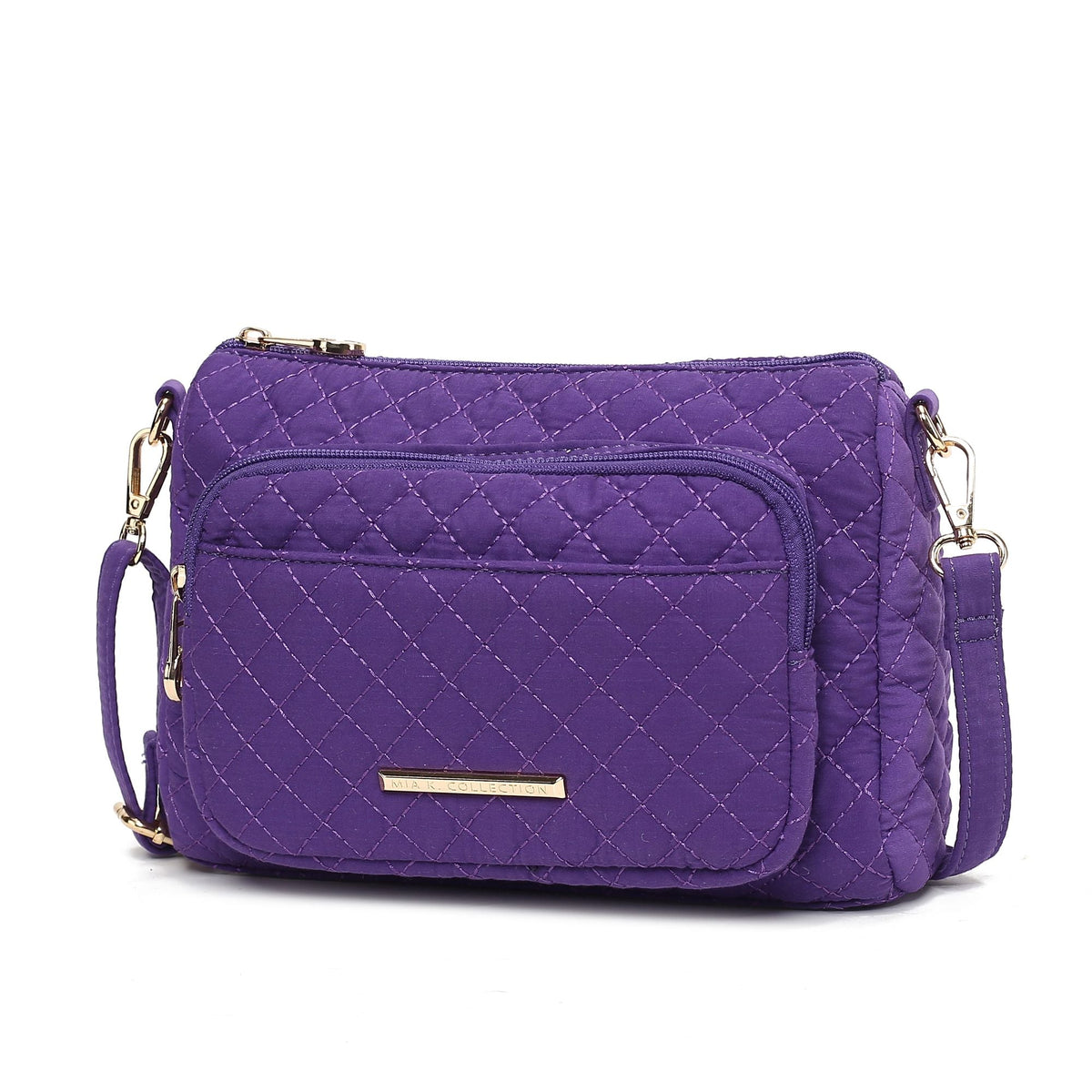 MKF Collection Rosalie Solid Quilted Cotton Women Shoulder Bag by Mia K