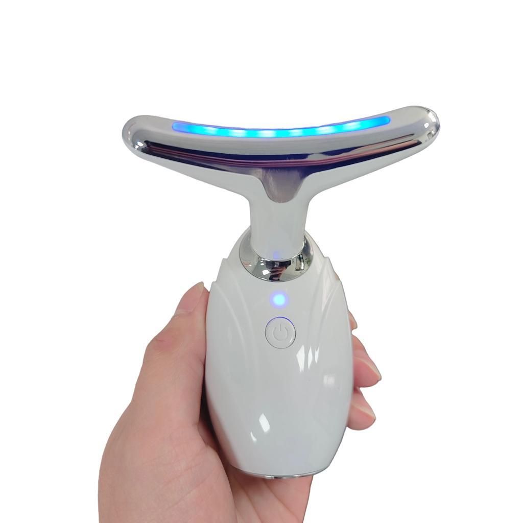 Facial Contour Massager &amp; Neck Beauty Roller | Portable Cordless Skin Renewal Wand for Lotions and Serums | Triple Action Micro-Vibration