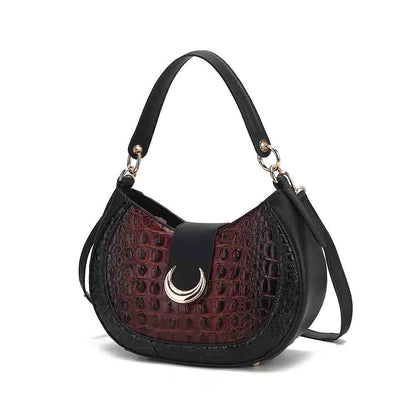 MKF Collection Jain Half Moon Luxe Croc-Embossed Shoulder Bag, Spacious and Timeless by Mia K