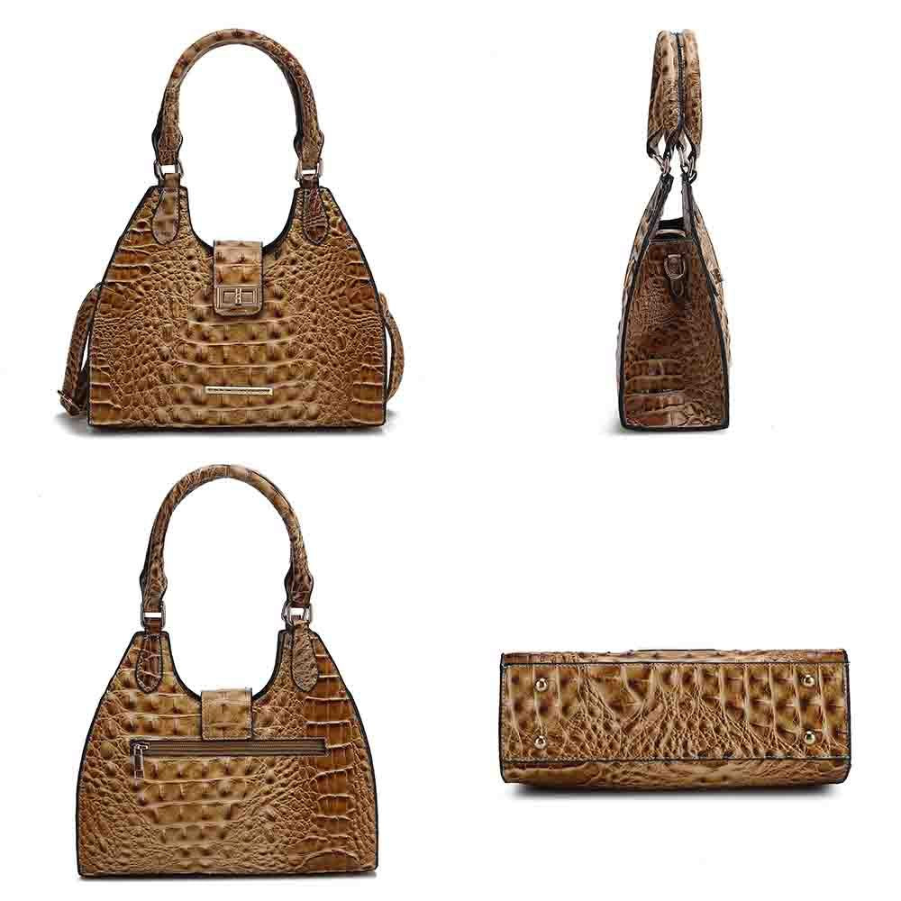 MKF Collection Ava Faux Crocodile-Embossed Tote by Mia K