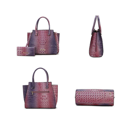 MKF Collectin Miriam Croc-Embossed Tote Bag Elegant Vegan Leather Structured by Mia K.