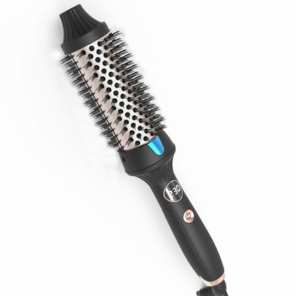 1.5 Inch Heated Brush Ceramic Curling Iron Volumizing Brush Heating Round Brush Travel Hair Curler Comb Professional Styling Round Brushes
