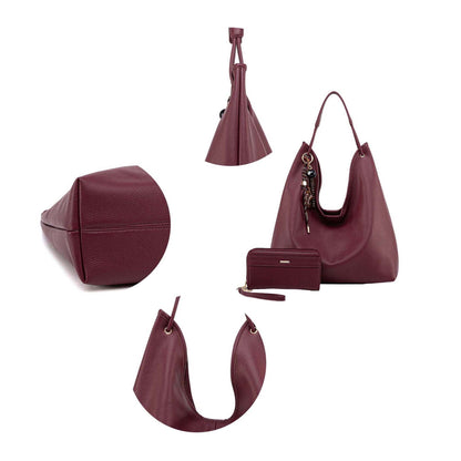 MKF Collection Eloa Hobo Bag with Wallet- 2-piece set by Mia K