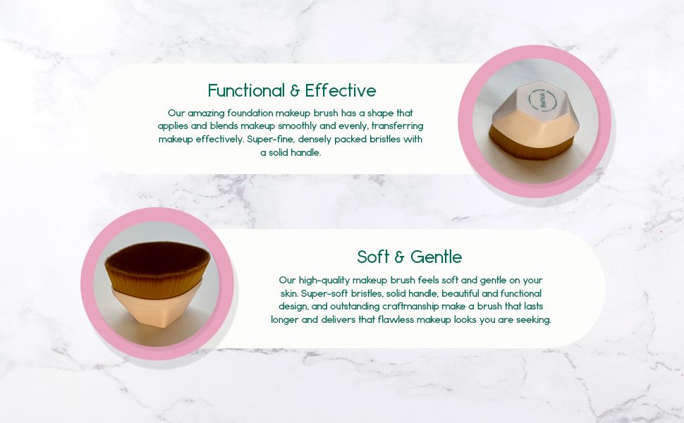 Premium Foundation Makeup Brush – Dense Synthetic Bristles for Flawless Liquid, Cream, &amp; Powder Blending – Ergonomic Liquid Foundation, Face Concealer, &amp; BB Cream Cosmetic Face Blender Brush