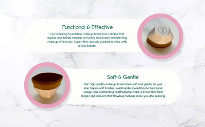 Premium Foundation Makeup Brush – Dense Synthetic Bristles for Flawless Liquid, Cream, &amp; Powder Blending – Ergonomic Liquid Foundation, Face Concealer, &amp; BB Cream Cosmetic Face Blender Brush