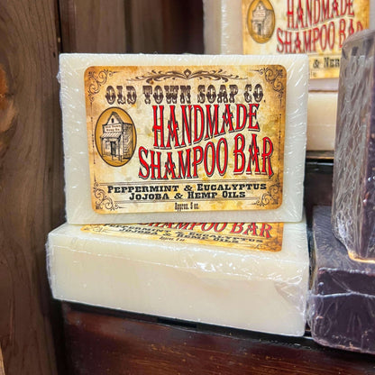 Peppermint Eucalyptus Jojoba &amp; Hemp Seed Oil Shampoo Bar