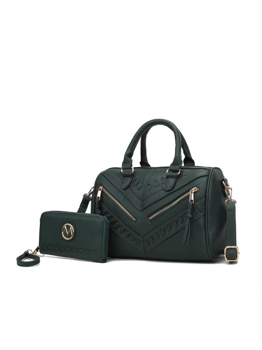 MKF Collection Lara Vegan Leather Women Satchel with wallet by Mia k