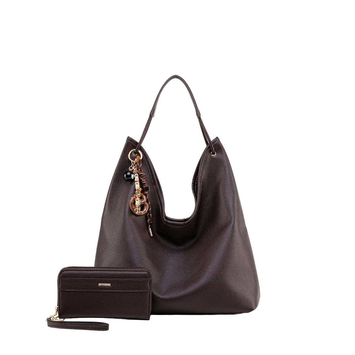 MKF Collection Eloa Hobo Bag with Wallet- 2-piece set by Mia K