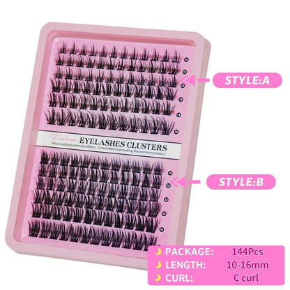 2026 Hot Selling Recommendation: Segmented Self-grafting False Eyelash Extension Set (Includes Glue + Tweezers) - Natural and Realistic Fairy-like Eyelashes