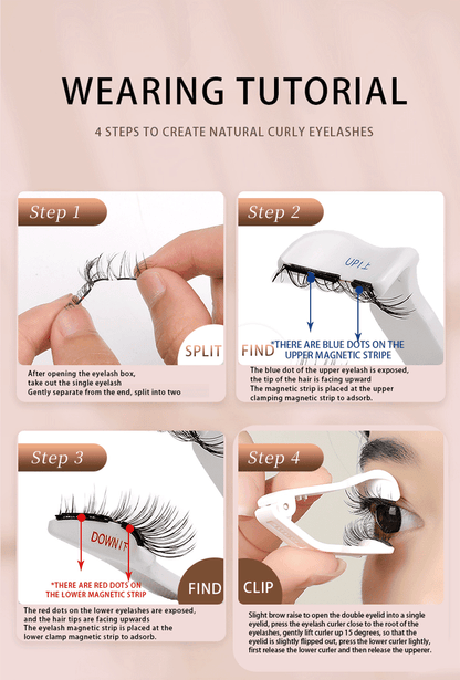 No Glue Soft Magnetic Clip On Eyelashes, Gentle Anime Doll Round Eye Reusable Lashes Cute Bright Baby Eye Makeup