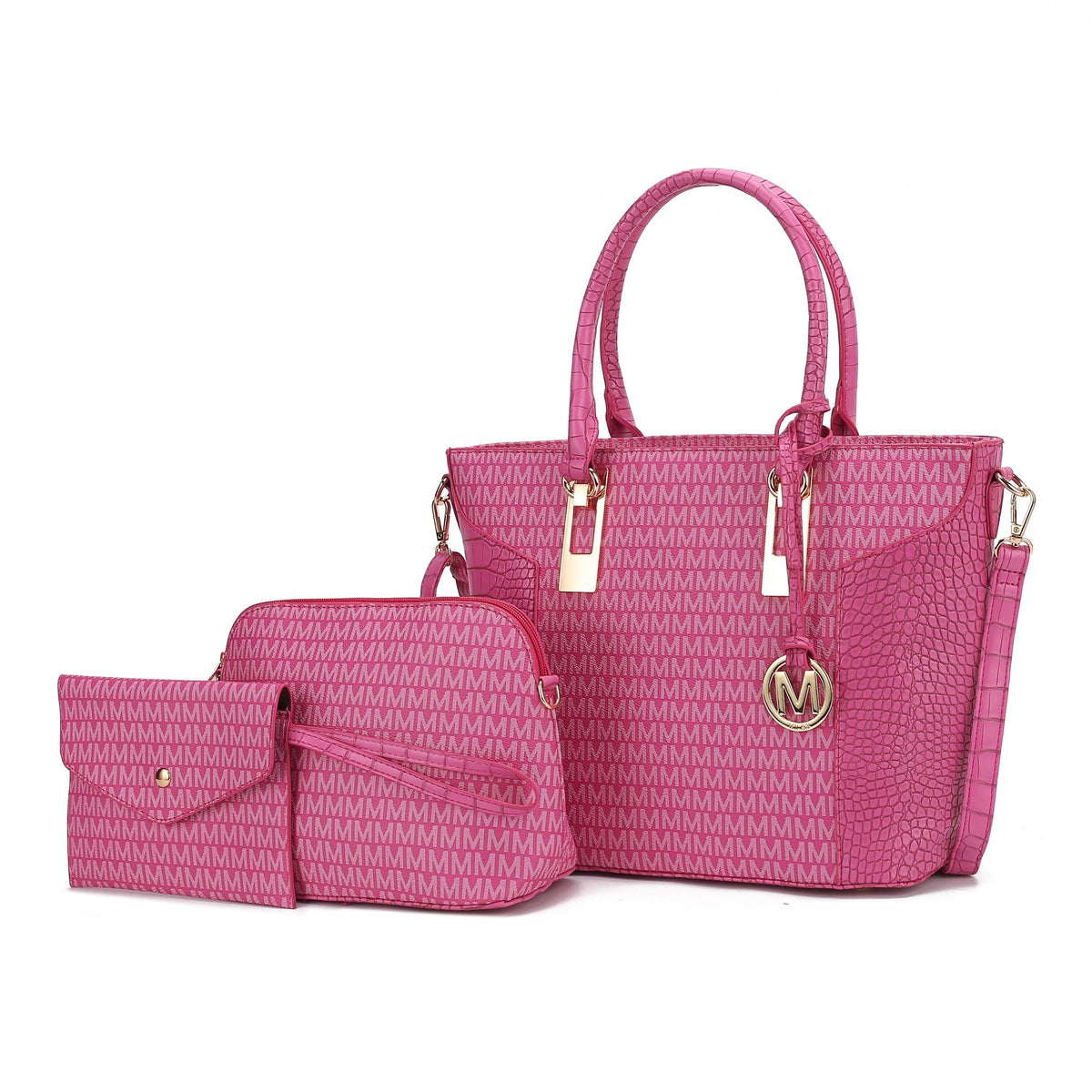 MKF Collection Shonda 3PC Tote with Cosmetic Pouch &amp; Wristlet by Mia k