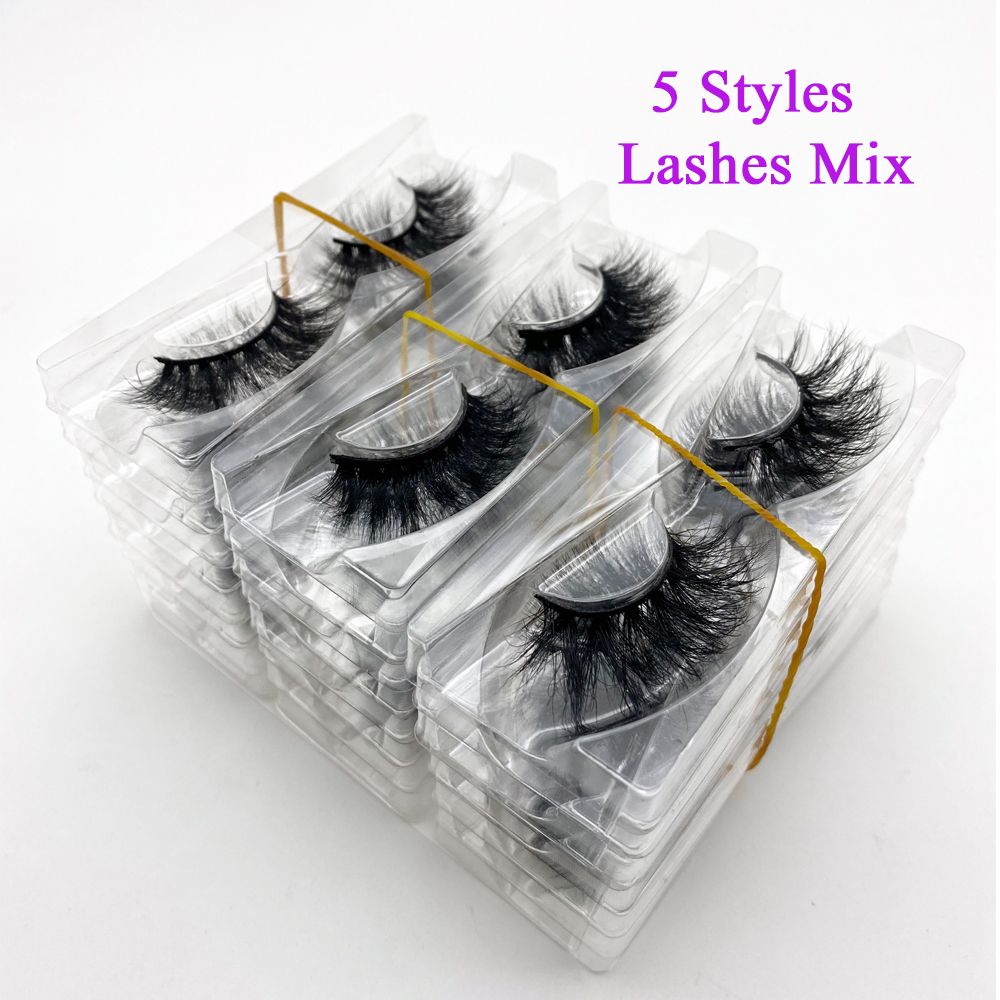 Wholesale 20/30/40/50Pairs Eyelashes 3D Mink Lashes Handmade Fluffy Dramatic Lashes Cruelty Free False Eyelashes Makeup Lashes