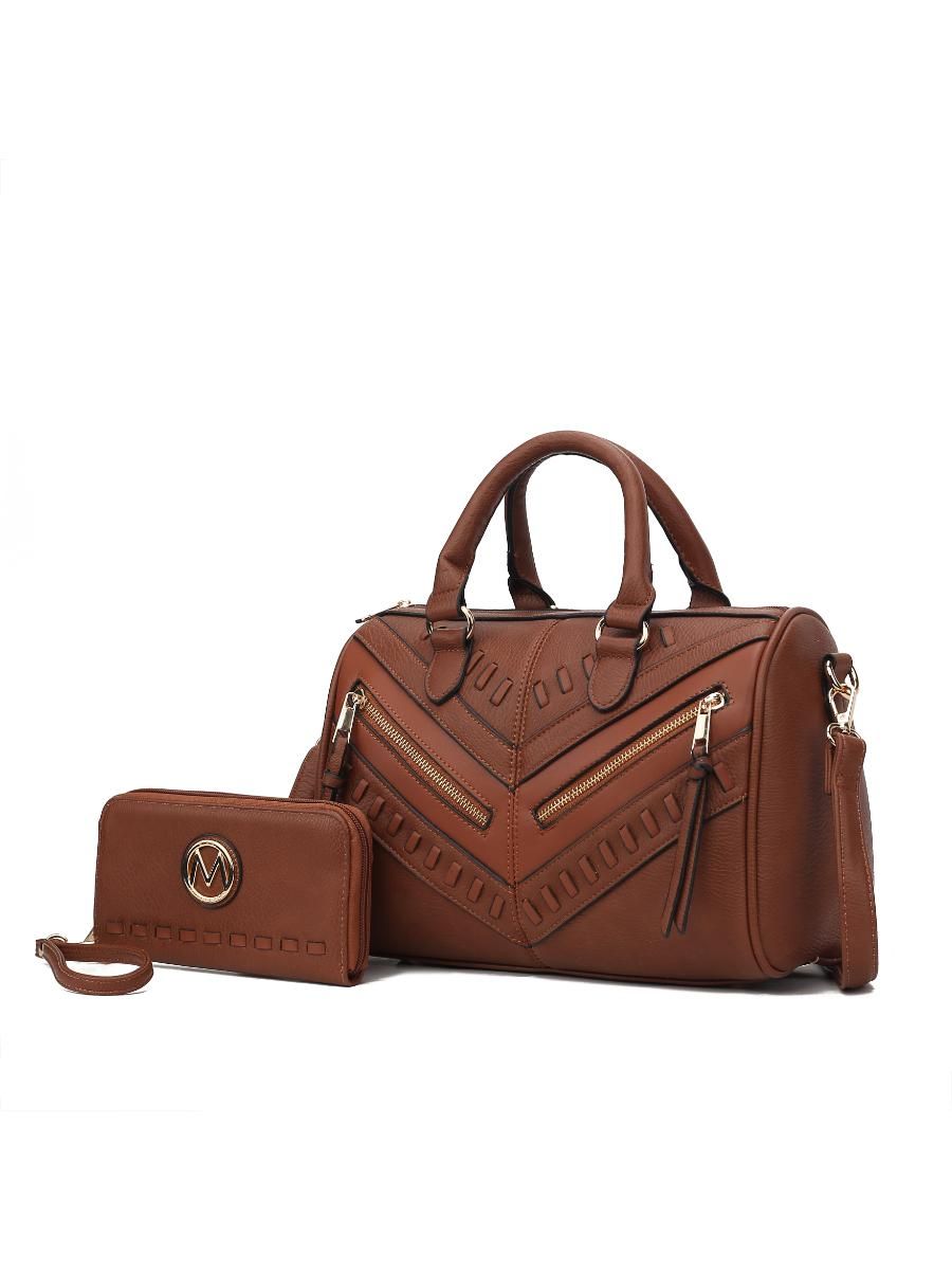 MKF Collection Lara Vegan Leather Women Satchel with wallet by Mia k