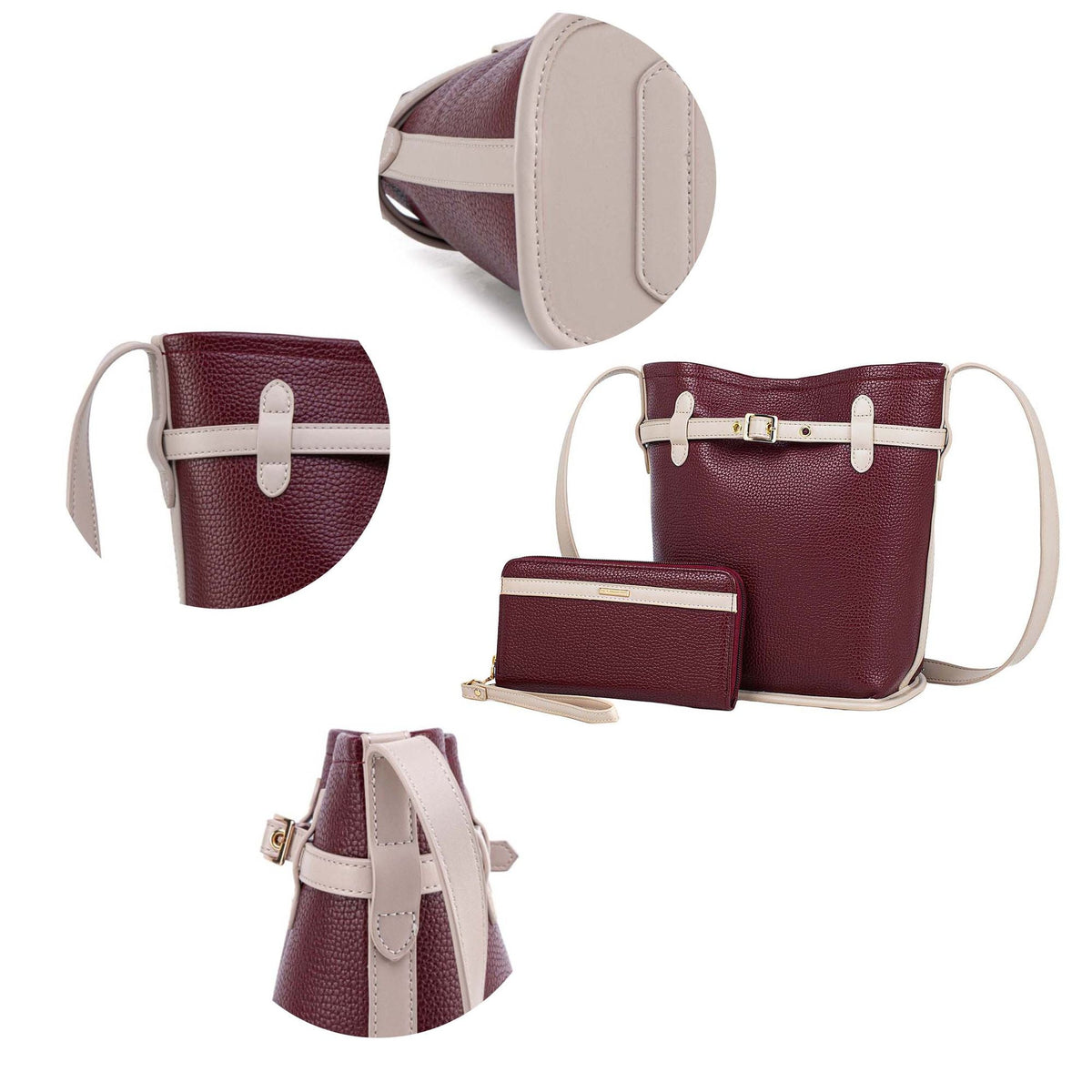 MKF Collection Odette 2-Piece Bucket Bag &amp; Wallet by Mia K